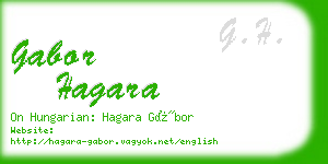 gabor hagara business card